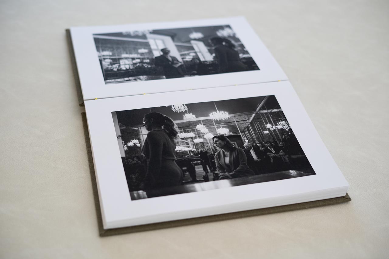 rilegatura a punto incrociato, album fotografici artigianali